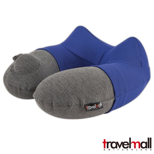 Travelmall 手動旅行充氣枕 -藍