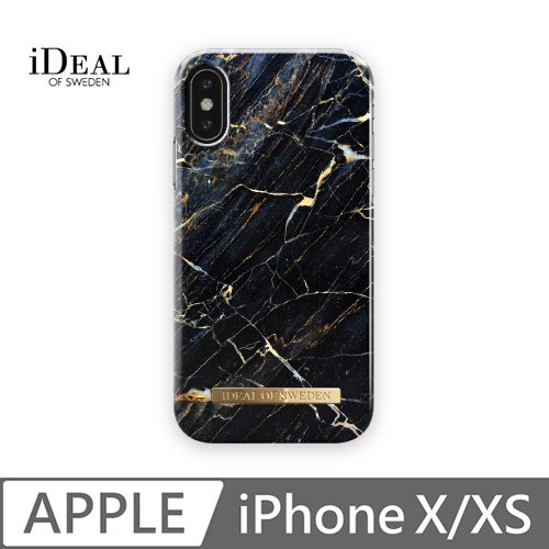 iDeal Of Sweden iPhone X/Xs 北歐時尚瑞典流行手機殼-摩洛哥羅蘭黑金大理石