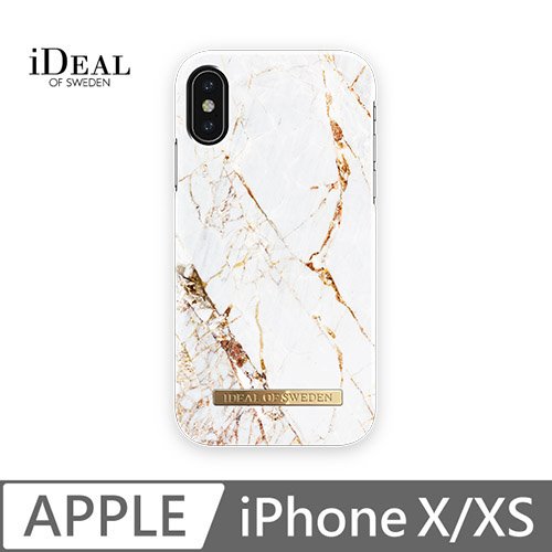 iDeal Of Sweden iPhone X/Xs 北歐時尚瑞典流行手機殼-義大利卡拉拉金大理石