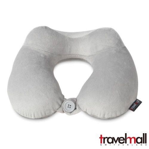 Travelmall 舒適記憶旅行枕-灰