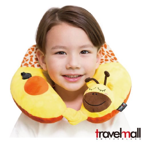Travelmall 動物系列專利3D按壓式充氣枕-長頸鹿版