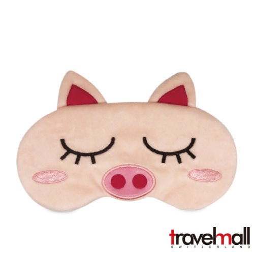 Travelmall 動物系列舒適旅行眼罩-小豬版