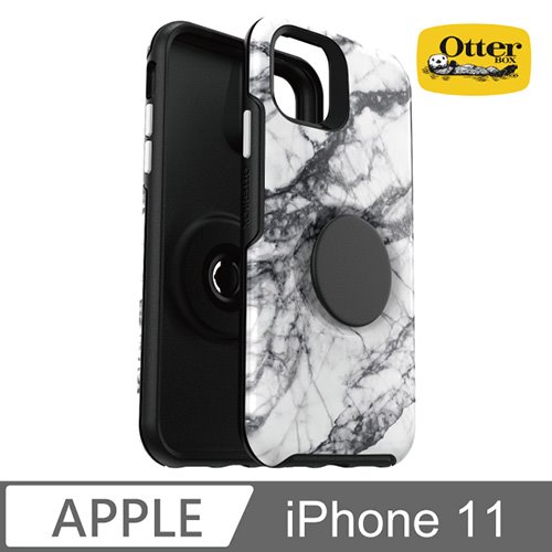 OtterBox Otter + Pop iPhone 11 Symmetry 炫彩幾何泡泡騷保護殼-白大理石