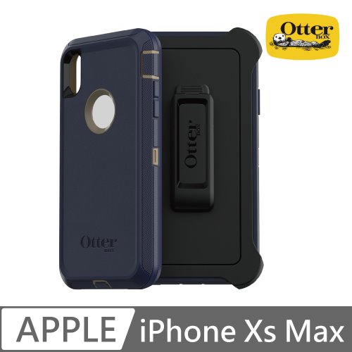 OtterBox iPhone Xs Max Defender防禦者系列保護殼-深藍
