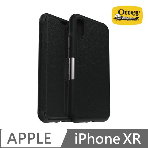 OtterBox iPhone XR Strada步道者系列真皮掀蓋保護殼-黑