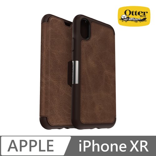 OtterBox iPhone XR Strada步道者系列真皮掀蓋保護殼-咖啡