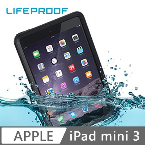 LIFEPROOF iPad mini 1/2/3 全方位防水/雪/震/泥 保護殼-NUUD(黑)