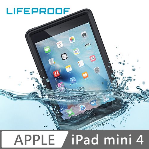LIFEPROOF iPad mini 4 全方位防水/雪/震/泥 保護殼-NUUD(黑)