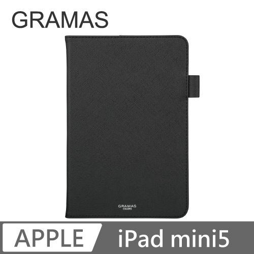GRAMAS iPad mini5 職匠工藝 掀蓋式皮套 - EURO (黑)