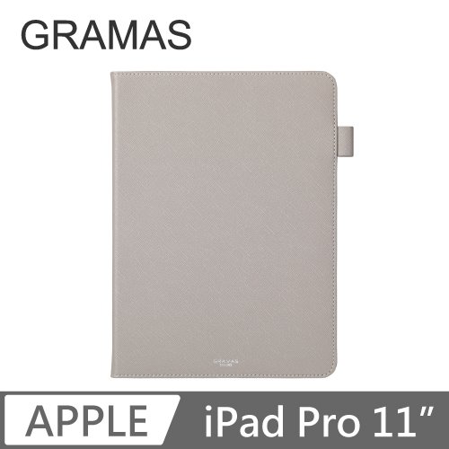 GRAMAS iPad Pro 11" 職匠工藝 掀蓋式皮套 - EURO (灰)