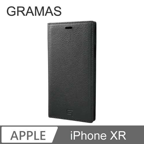 GRAMAS iPhone XR 手工真皮皮套- (黑)
