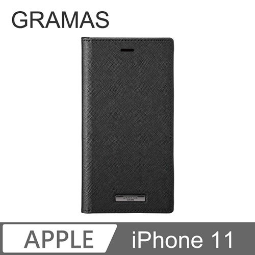GRAMAS iPhone 11 職匠工藝 掀蓋式皮套- EURO (黑)