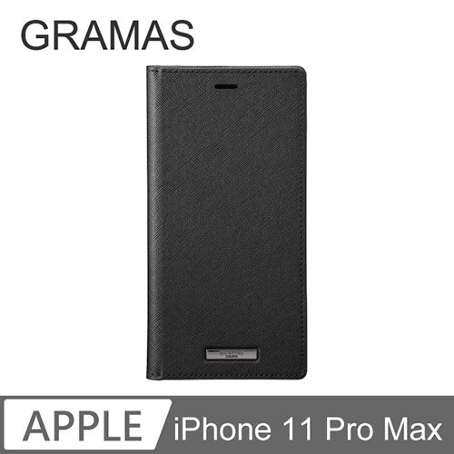 GRAMAS iPhone 11 Pro Max 職匠工藝 掀蓋式皮套- EURO (黑)