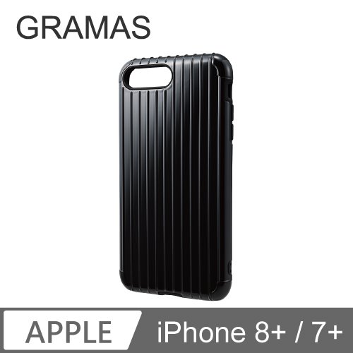 GRAMAS iPhone 7+/8+ 軍規防摔經典手機殼- Rib (黑)