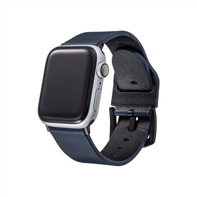 GRAMAS Apple Watch 44/45/46/49mm 義大利真皮錶帶-藍
