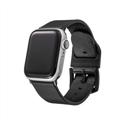 GRAMAS Apple Watch 44/45/46/49mm 義大利真皮錶帶-黑