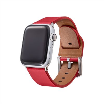 GRAMAS Apple Watch 38/40/41/42mm 義大利真皮錶帶-紅