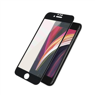 PanzerGlass iPhone SE3 / SE2 / 8 / 7 2.5D 耐衝擊高透鋼化玻璃保護貼-黑