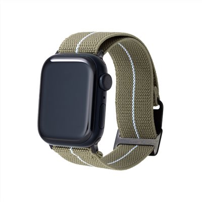 GRAMAS Apple Watch 38/40/41/42mm 法國海軍帆布錶帶-橄欖綠