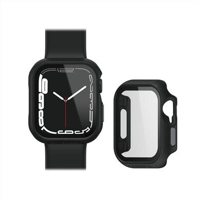 OtterBox Apple Watch S9 / S8 / S7 41mm Eclipse 高透防護玻璃錶殼-黑色