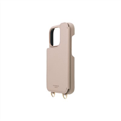 Gramas iPhone 15 Pro 6.1吋 Mou 背掀式吊繩皮革手機殼 (玫瑰)