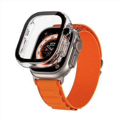 PanzerGlass Apple Watch Ultra 49mm 全方位D3O抗震防護高透鋼化漾玻保護殼-透(尊榮保固一年)