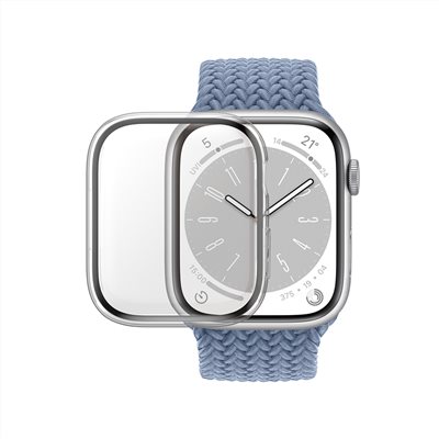 PanzerGlass Apple Watch S9 / S8 / S7 41mm 全方位D3O抗震防護高透鋼化漾玻保護殼 -透(尊榮保固一年)