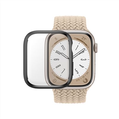 PanzerGlass Apple Watch  S9 / S8 / S7 45mm 全方位D3O抗震防護高透鋼化漾玻保護殼-黑