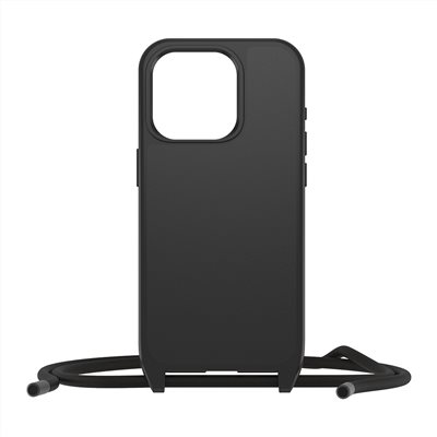 OtterBox  iPhone 15 Pro 6.1吋 ReactNecklace 簡約掛繩輕透防摔殼(黑)