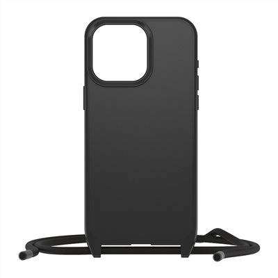 OtterBox  iPhone 15 Pro Max 6.7吋 ReactNecklace 簡約掛繩輕透防摔殼(黑)