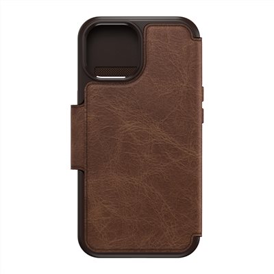 OtterBox  iPhone 15 6.1吋 Strada 步道者系列真皮掀蓋保護殼-棕(支援MagSafe)