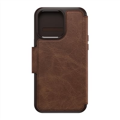 OtterBox  iPhone 15 Pro Max 6.7吋 Strada 步道者系列真皮掀蓋保護殼-棕(支援MagSafe)
