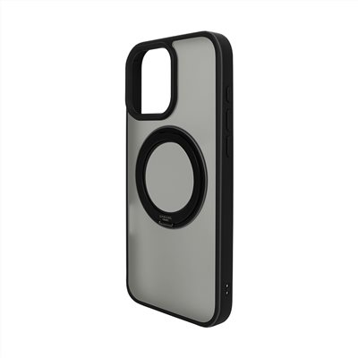 iPhone 16 Pro 6.3吋 Mag-O 支架磁吸透明保護殼 (黑) 