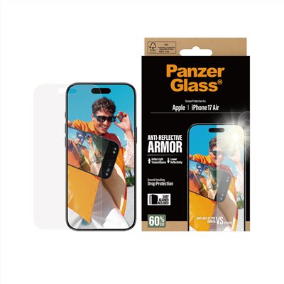 PanzerGlass 17 Air 6.6吋 Armor 2.5D 耐衝擊亮度提升抗反射玻璃保護貼