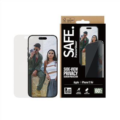 PanzerGlass iPhone 17 Air 6.6吋 SAFE Privacy 2.5D 耐衝擊高透防窺玻璃保護貼