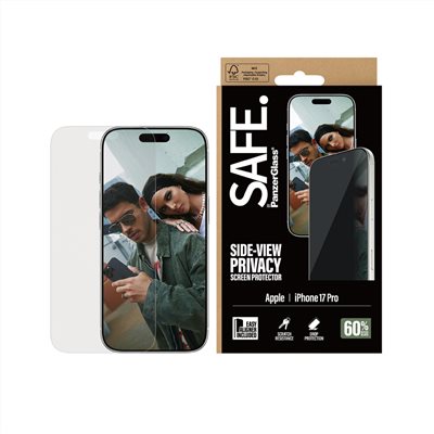 PanzerGlass iPhone 17 Pro 6.3吋 SAFE Privacy 2.5D 耐衝擊高透防窺玻璃保護貼