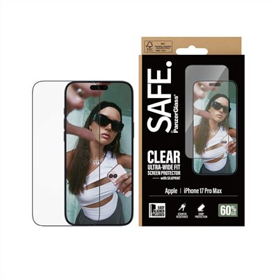 PanzerGlass iPhone 17 Pro Max 6.9吋 SAFE 2.5D 耐衝擊高透強化玻璃保護貼