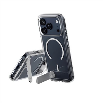PanzerGlass iPhone 17 Pro 6.3吋 KICKSTAND 細磁吸旋轉立架殼-透白