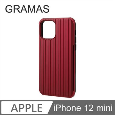 GRAMAS iPhone 12 mini 軍規防摔經典手機殼- Rib (紅) 