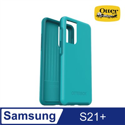 OtterBox Samsung Galaxy S21+ Symmetry炫彩幾何保護殼-湖水藍