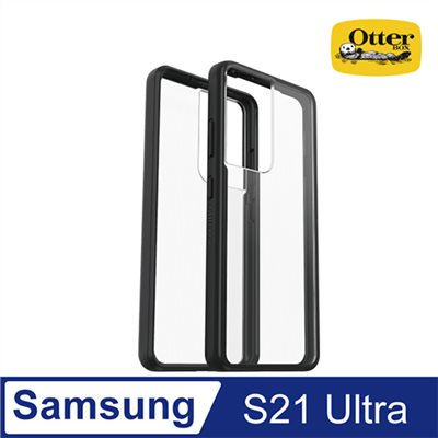OtterBox Samsung Galaxy S21 Ultra React輕透防摔殼-太空黑