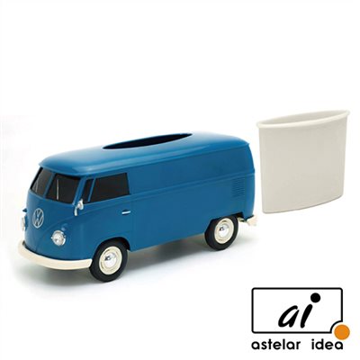 WELLY 復古經典 Volkswagen T1汽車面紙盒 Tissue Box-藍