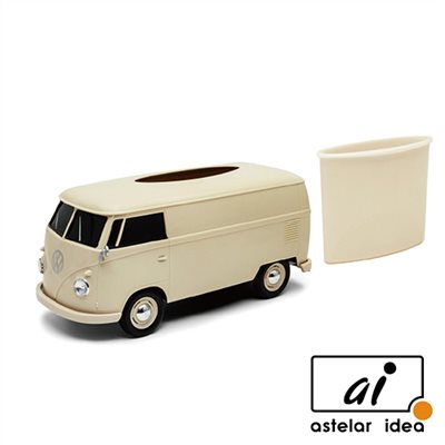 WELLY 復古經典 Volkswagen T1汽車面紙盒 Tissue Box-奶油白