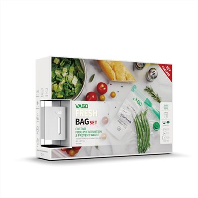 VAGO 食物真空袋全配禮盒組(真空機+食物真空袋_S*5+M*5+L*5)