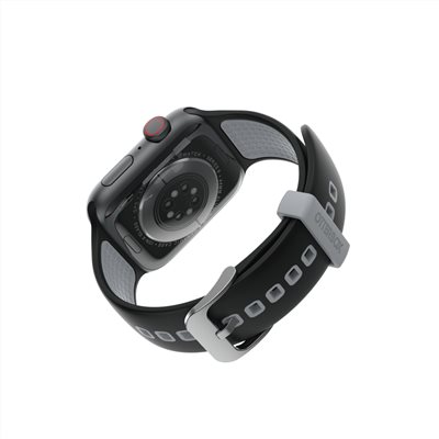 OtterBox Apple Watch 44/45/46/49mm 運動矽膠錶帶-黑灰