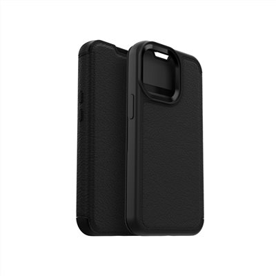 OtterBox iPhone 13 Pro Strada步道者系列真皮掀蓋保護殼-黑