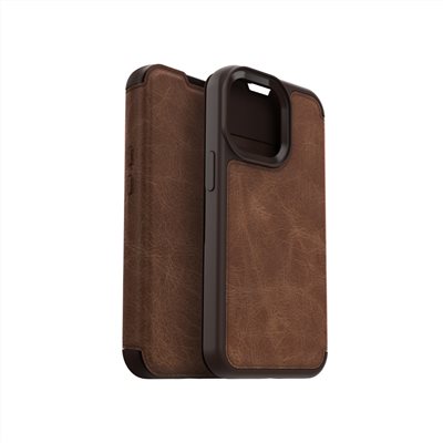 OtterBox iPhone 13 Pro Strada步道者系列真皮掀蓋保護殼-棕