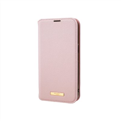 GRAMAS iPhone 13 Pro 時尚工藝 掀蓋式皮套- Shrink (粉)