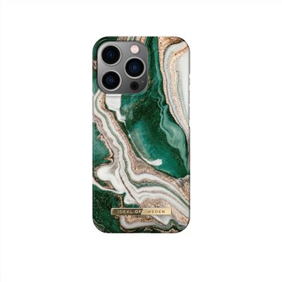 IDEAL OF SWEDEN iPhone 13 Pro 北歐時尚瑞典流行手機殼-金色翡翠大理石