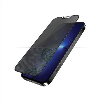 PanzerGlass iPhone 13 Pro Max 2.5D 耐衝擊高透鋼化防窺玻璃保護貼-黑